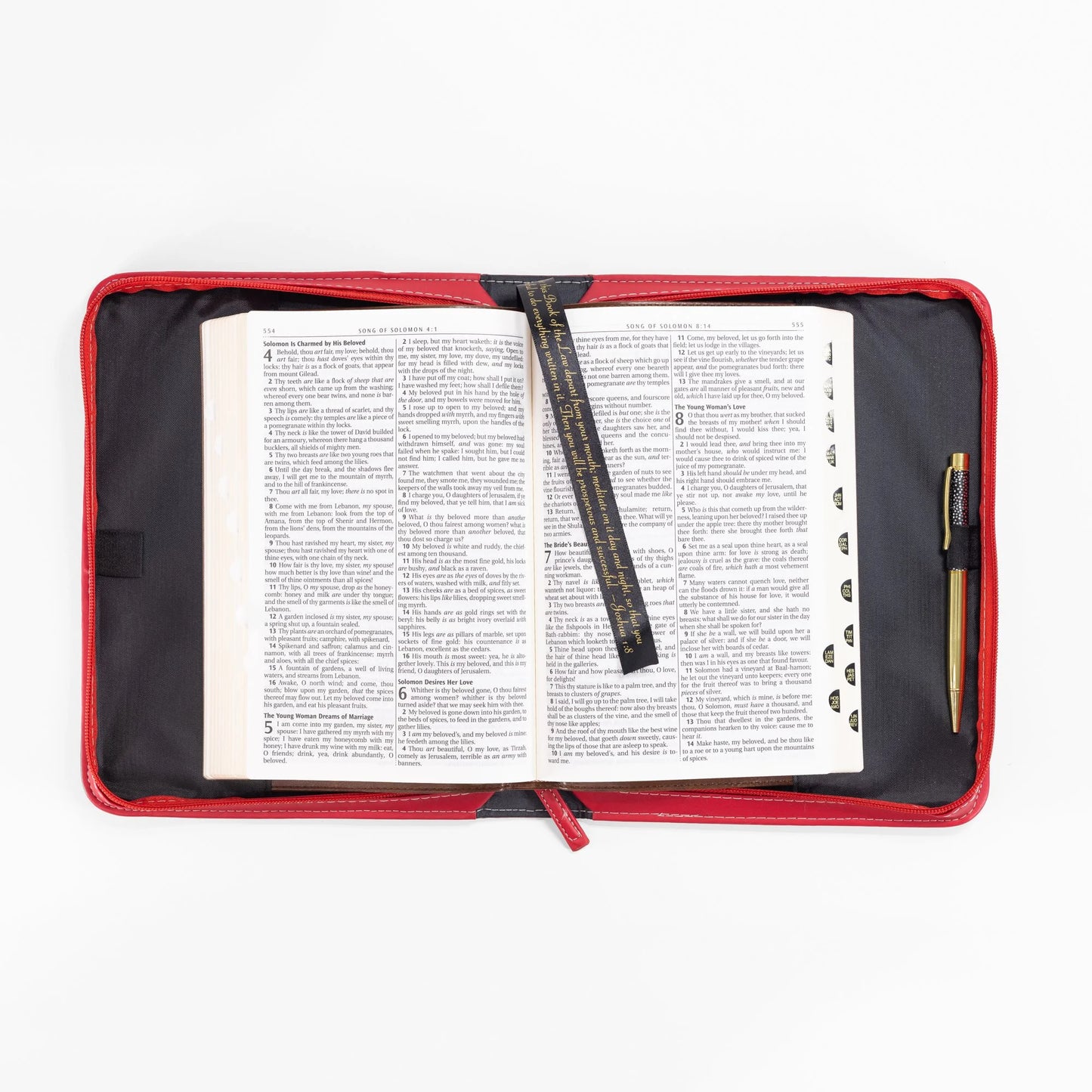 Bible Cover-X Large-Red-Everlasting Love-2018 Divine Details