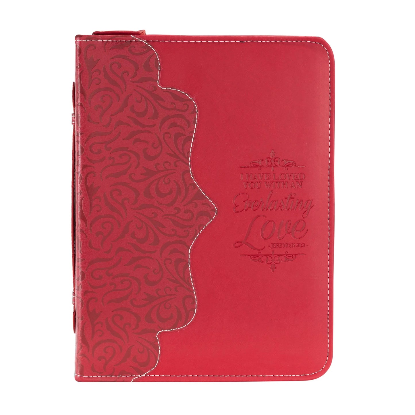 Bible Cover-X Large-Red-Everlasting Love-2018 Divine Details